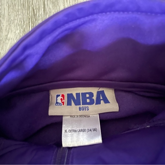 NBA Purple and Gold Lakers Jacket with Mock Neck - Picture 3 of 5